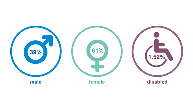 Sanlam EVP - Gender distribution